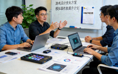 PG电子开发团队在现代化办公室讨论游戏设计与模拟器优化方案