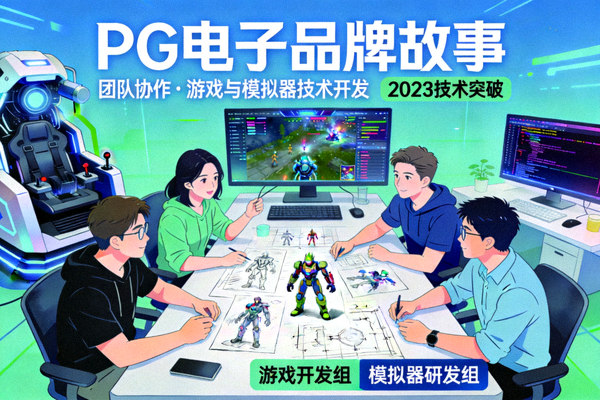 PG电子品牌故事展示，团队协作开发游戏与模拟器技术的创意场景